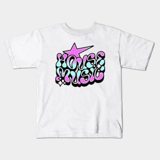 HOUSE MUSIC - Y2K STEEZ  (pink/blue) Kids T-Shirt